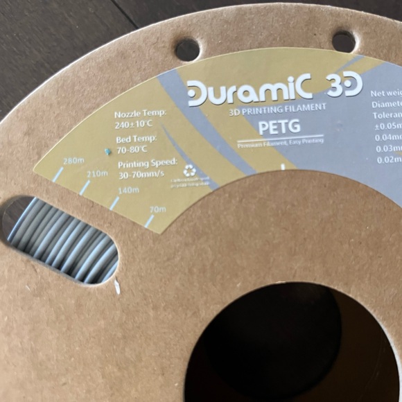 Duramic 3D PETG grey 3D printing filament - Picture 2 of 5